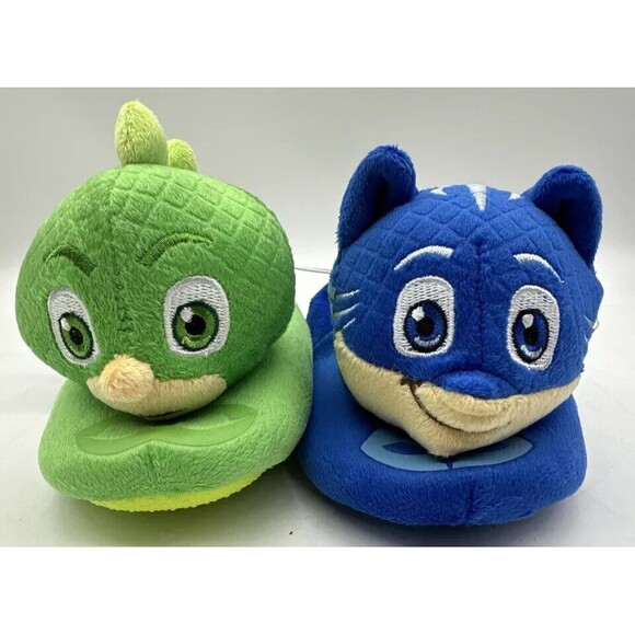 PJ Masks Slippers 7-8 M‎ Toddler Blue Green Catboy Gekko Slip On No Slip New - Picture 1 of 5